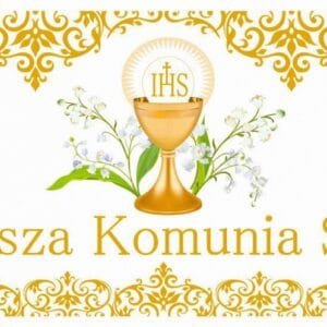 Plakat komunijny